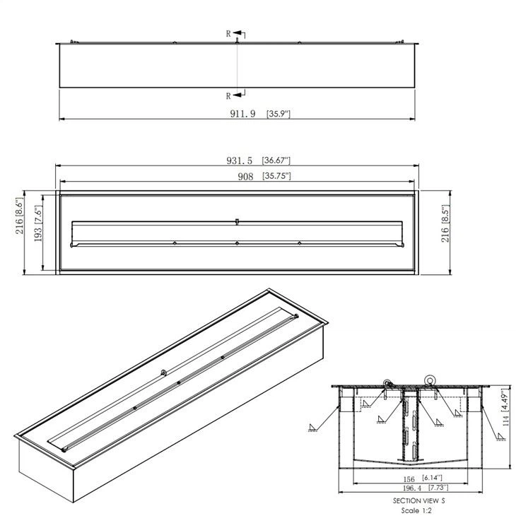 Bio Ethanol Ventless Fireplace Burner Insert